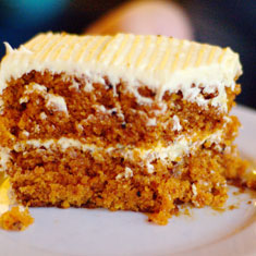 Tarta de zanahorias para el deleite